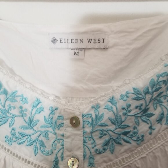 Eileen West Women's Floral Nightgowns Bundle of 2 Prairie Croquette Sz M - Picture 9 of 10